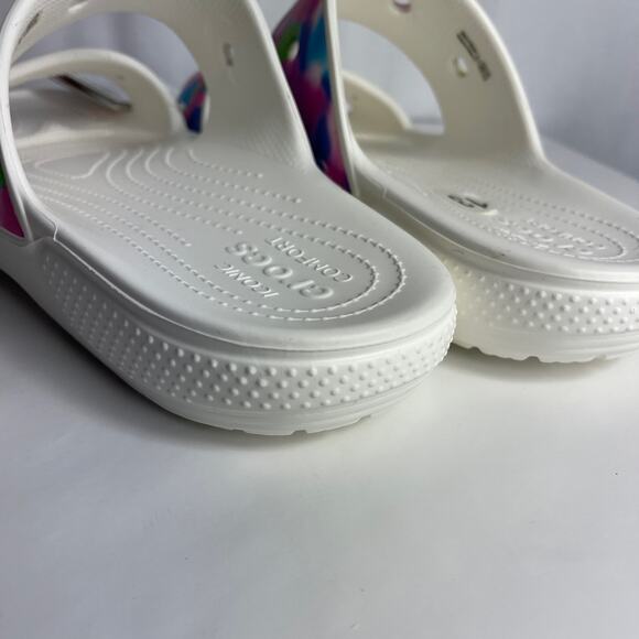 Crocs Slide Sandals Mens 13 Tie Dye Solarized 2 Strap Slip On Comfy Shoes Spring - Picture 6 of 9